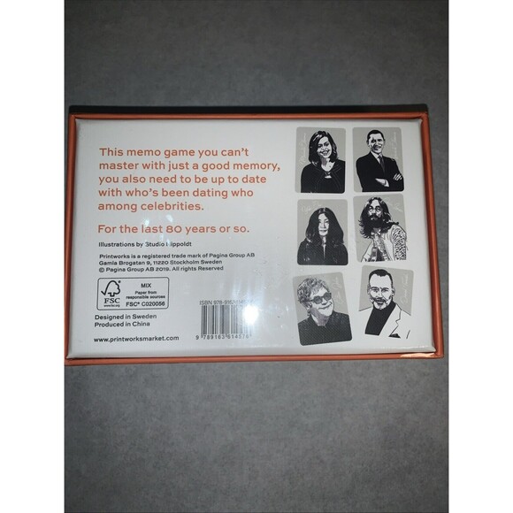 The Celebrity Couples Memory Game Complete 2017 1st Edition Brand New‎ Sealed - Picture 2 of 2